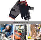 HANDLANDY Work Gloves for Men & Women, Utility Mechanic Working Gloves Touch - Image 7