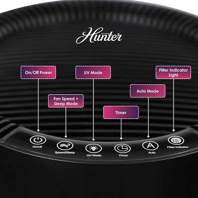 Hunter Fan Company Humidifier and Air Purifier In One, Advanced Filtration Air - Image 8