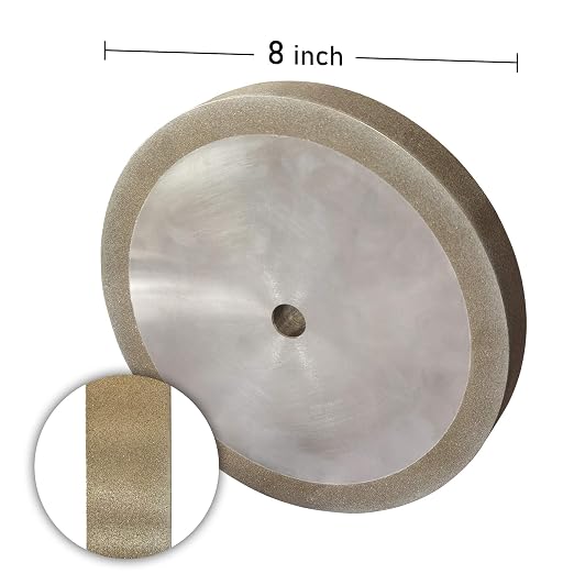 BUCKTOOL 80 Grit 8 Inch CBN Grinding Wheel, 5/8" Arbor Cubic Boron Nitride - Image 3