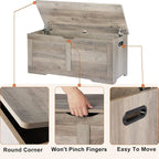 Timberer 39.4" Storage Chest, Wooden Storage Bench, Lift Top Toy Chest - Image 7