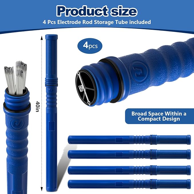 Tandefio 4 Pcs Welding Rod Storage Tube 40 Inch Tig Rod Storage Canisters - Image 2