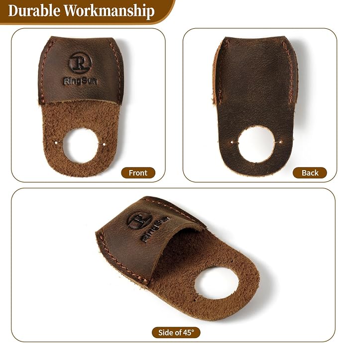 RingSun Thumb Guard Wood Carving Tools, Leather Finger Protector, Handmade - Image 5