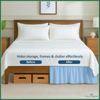 Rajlinen Ruffled Bed Skirt California King, 12 Inch Drop Dust Ruffle - Image 7