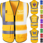 Custom Safety Vest with Logo for Men Women Personalized Class 2 High Visibility by Qingxily