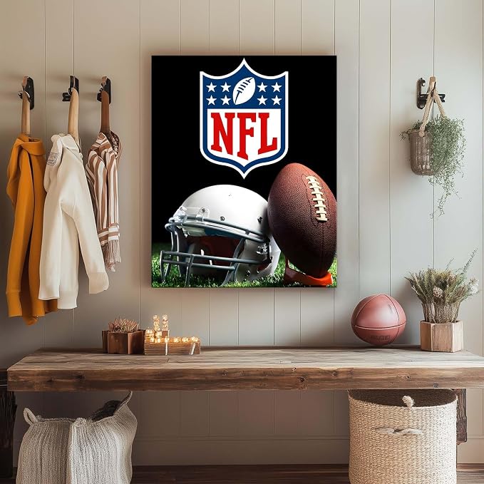 B.B.F MAKE American Football Canvas Wall Art Super Champions Bowl Poster Rugby - Image 6