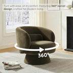 Swivel Accent Chair, Modern 360 Degree Swivel Barrel Chair - Image 4