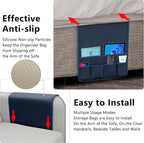 WETRBWEH TV Remote Control Holder Couch Caddy, Non-slip Bedside Caddy Organizer - Image 4