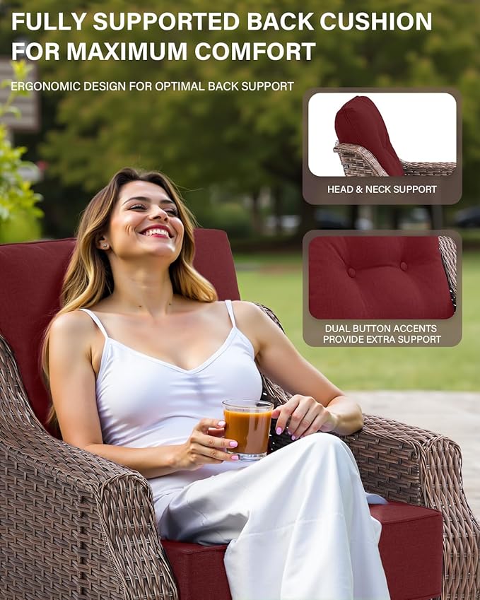 Belord Luxury 6-inch Thick Cushion Patio Furniture Set - Image 4