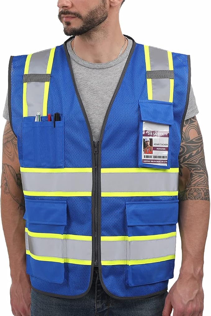 Dib Safety Reflective Mesh Vest High Visibility Two Tone by HighVisibilityWorkwear