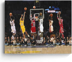 Basketball Legends Canvas Wall Art Print Poster, Iconic Sports Stars Shooting - Image 9