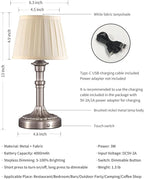 KDG Cordless Portables Table Lamp Set of 2, LED Fabric Shade Small Desk Lamps - Image 5