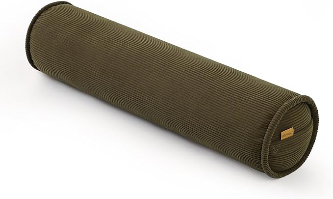 Long Bolster Pillow for Bed – Soft Corduroy Body Pillow for Adults, Ergonomic by Ailuteie