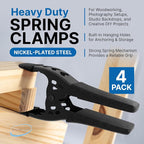 Lot of 4-6" inch Spring Clamp Large Super Heavy Duty Spring Metal All Black - Image 4