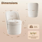 Swivel Accent Chair Set of 2, 360° Swivel Round Chair - Image 2
