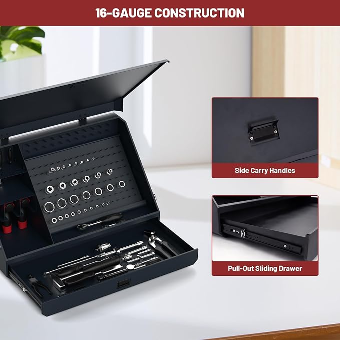 Portable Weather-Resistant Triangle Steel Toolbox - Image 6