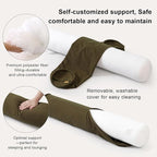 Long Bolster Pillow for Bed – Soft Corduroy Body Pillow for Adults, Ergonomic - Image 3
