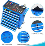7 Drawers Metal Rolling Tool Chest, Portable Storage Tool Box - Image 4