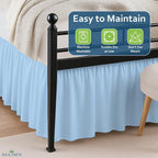 Rajlinen Ruffled Bed Skirt California King, 12 Inch Drop Dust Ruffle - Image 8