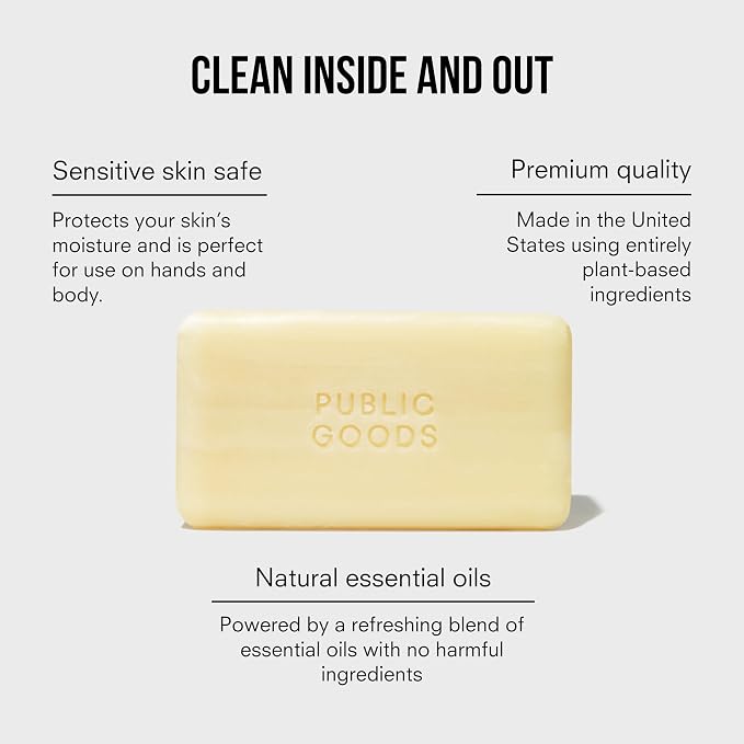 Public Goods Bar Soap for Women & Men | Hand & Body Soap for Sensitive Skin | - Image 4