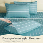 LuxClub 4 PC Queen Sheet Set, Deep Pockets Wrinkle Free Cooling Bed Sheets - Image 4
