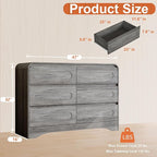 4 Pcs Bedroom Set, Dresser and Nightstand Sets, Modern Wooden Tall 6 Drawer - Image 2