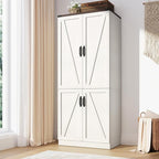 75" Tall Farmhouse 2 Doors Armoire Wardrobe Closet - Image 3