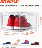 KDOR Shoe Boxes Clear Plastic Stackable 3 Pack Shoe Storage - Image 2