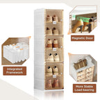 ANTBOX Shoe Organizer Storage Box, Portable Folding Shoe Rack - Image 5
