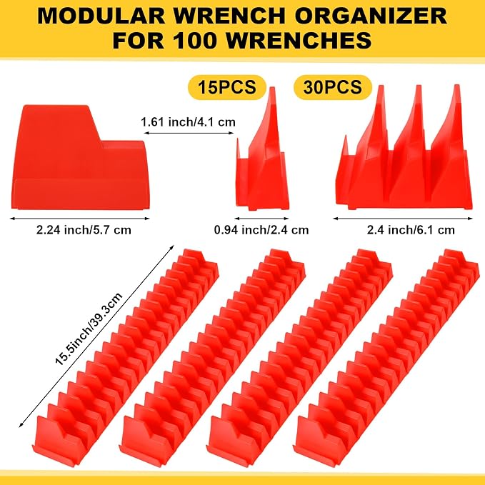 Chunful 100 pcs Modular Wrench Organizer Holder Wrench Tool Organizers Storage - Image 2