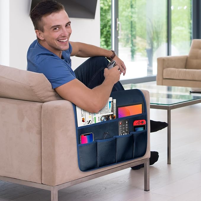 WETRBWEH TV Remote Control Holder Couch Caddy, Non-slip Bedside Caddy Organizer - Image 2