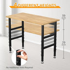 48" Adjustable Workbench, Heavy-Duty Work Table, 3000 LBS Load Capacity - Image 4