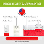 1, 200 WristCo Neon Red Tyvek Wristbands - Image 2