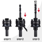 Quick Change Hole Saw Mandrel, 7/16-Inch and 3/8 Inch Hole Saw Arbor - Image 6