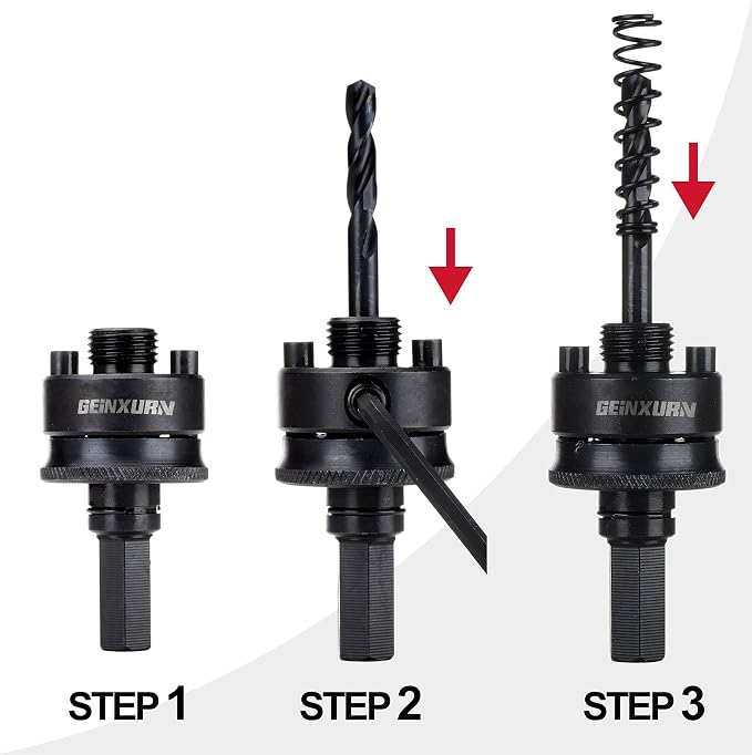 Quick Change Hole Saw Mandrel, 7/16-Inch and 3/8 Inch Hole Saw Arbor - Image 6