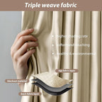 Room Divider Curtains with Ceiling Curtain Track Set Window Curtain - Image 3