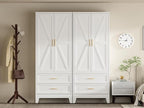 COFaR Metal Wardrobe Cabinet, 71 Farmhouse Armoire Wardrobe Closet - Image 9