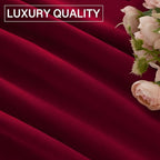 StangH Red Curtains for Living Room 42 inch Width Velvet Privacy Doorway - Image 8