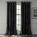 SMILETIME Black Crushed Velvet Curtains 52x90 inch Luxurious Thermal Insulated by SMILETIME