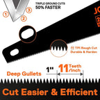 JORGENSEN 20 Inch Black Coated Pro Hand Saw, 11 TPI Fine-Cut Ergonomic Non-Slip - Image 8