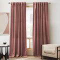 RYB Home Soft Velvet Curtain for Home Decoration, Wild Rose Room Darkening by RYBHOME