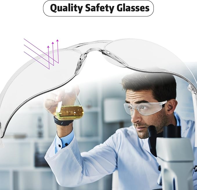 Safety Glasses for Men Women ANSI Z87.1 Safety Glasses Bulk Protective Eyewear - Image 4