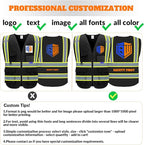 BeautyWill Custom Safety Vest Logo Class 2 High Visibility Reflevtive Vest - Image 2