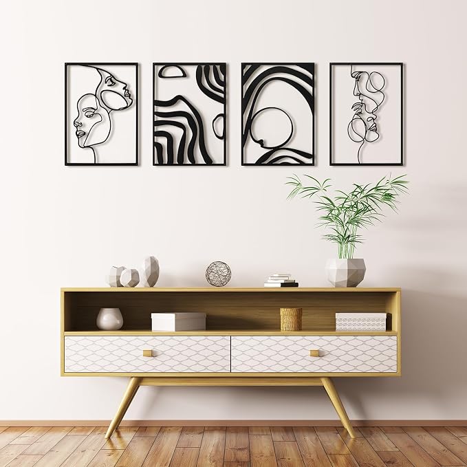 Art3d Metal Wall Art, Line Art Wall Décor, Life and Romance Story theme - Image 7