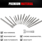 16 Pcs Punch and Chisel Set, Including Taper Punch, Center Punch, Pin Punch - Image 6