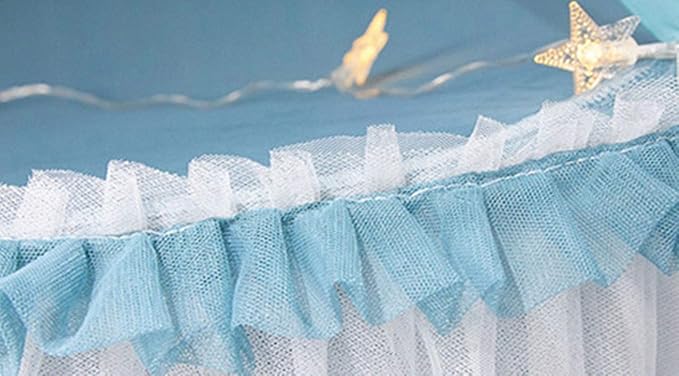 VETHIN Princess Bed Canopy for Girls, Bed Canopy Curtain- Double Layer Sheer - Image 6