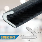 Adhesive V Shape Weatherstrip, Weather Stripping Door Seal Strip Foam Door - Image 3