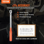 VEVOR Torque Wrench, 3/8-inch Drive Click Torque Wrench 10-80ft.lb/14-110n.m - Image 2