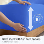 LuxClub 3 PC Twin XL Sheet Set, Deep Pockets Wrinkle Free Cooling Bed Sheets - Image 6