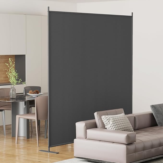 Helios&Hestia 1-Panel 6 ft Tall Indoor Folding Room Divider, Portable Privacy - Image 3