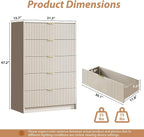3-Piece Dresser Bedroom Set, 5 Drawer Dresser & 2 Drawer Nightstands - Image 3